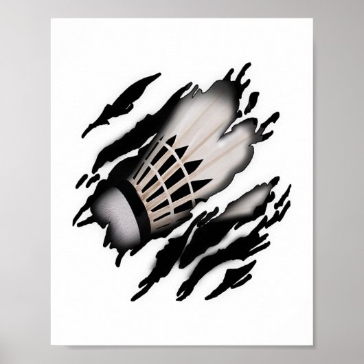 Badminton in mij ontwerp poster (Voorkant)