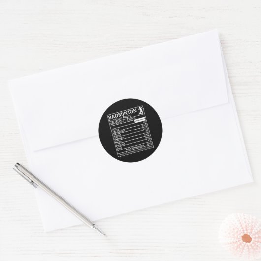 Badminton Ingrediënten Label Grappig (Envelop)