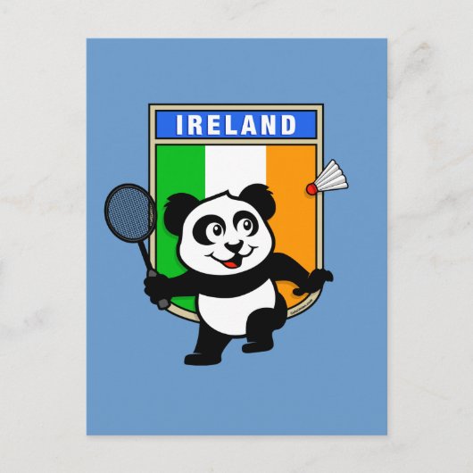 Badminton Ireland Panda Briefkaart (Voorkant)