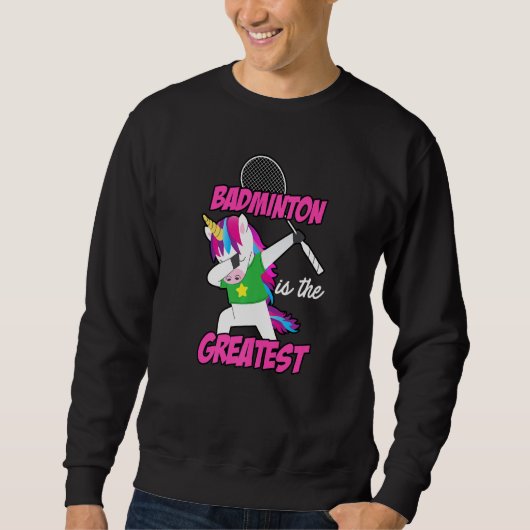 Badminton Is De Grootste Badmintonspeler Shuttle Trui (Voorkant)
