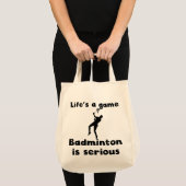 Badminton is ernstig tote bag (Voorkant (product))