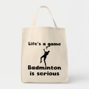 Badminton is ernstig tote bag