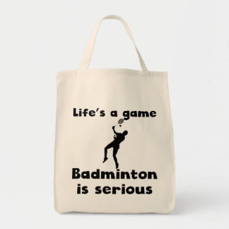 Badminton is ernstig tote bag