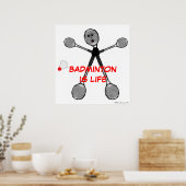 Badminton is leven poster (Keuken)