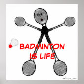 Badminton is leven poster (Voorkant)