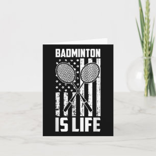 Badminton Is Life - Amerikaanse vlag Kaart
