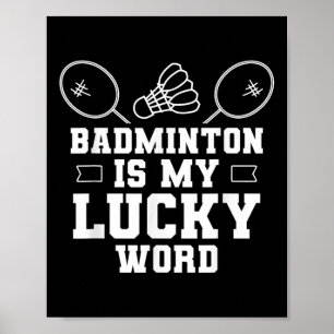 Badminton is mijn gelukkige woord team coach shutt poster