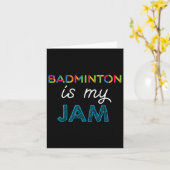 Badminton is mijn jam badminton ontwerp kaart (Gele Bloem)