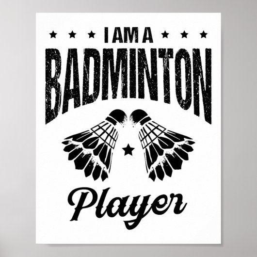 Badminton is mijn leven Badminton Player Shuttle Poster (Voorkant)