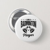 Badminton is mijn leven Badminton Player Shuttle Ronde Button 5,7 Cm (Voorkant /achterkant)