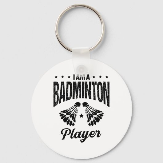 Badminton is mijn leven Badminton Player Shuttle Sleutelhanger (Voorkant)