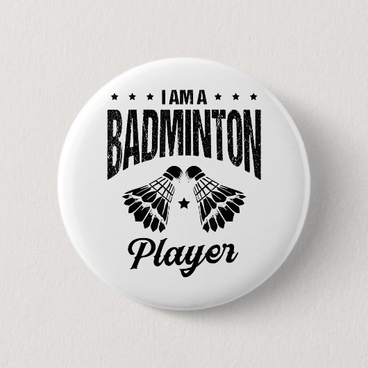 Badminton Is Mijn Leven Badminton Speler Shuttle  Ronde Button 5,7 Cm (Voorkant)