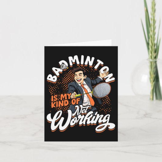 Badminton is mijn manier van werken kaart (Voorkant)