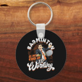 Badminton is mijn manier van werken sleutelhanger (Voorkant)
