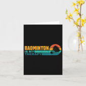 Badminton is mijn therapie Grappige badmintonspele Kaart (Gele Bloem)