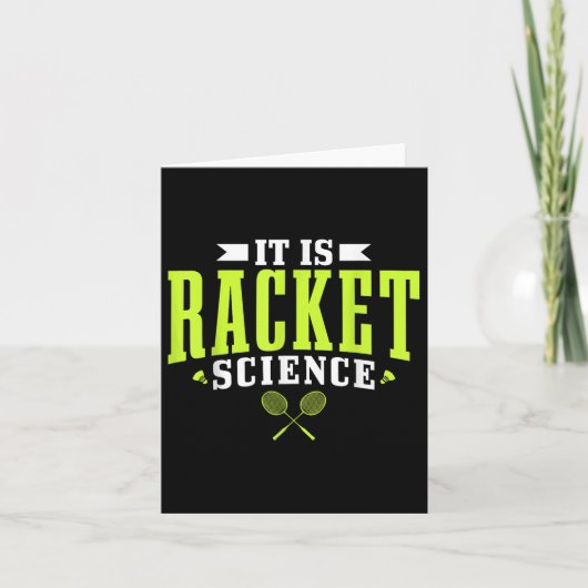 Badminton is racketsport mannen vrouwen grappig  kaart (Voorkant)