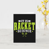 Badminton is racketsport mannen vrouwen grappig  kaart (Gele Bloem)