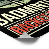 Badminton is racketwetenschap poster (Hoek)