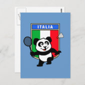 Badminton Italy Panda Briefkaart (Voorkant / Achterkant)