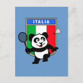 Badminton Italy Panda Briefkaart (Voorkant)