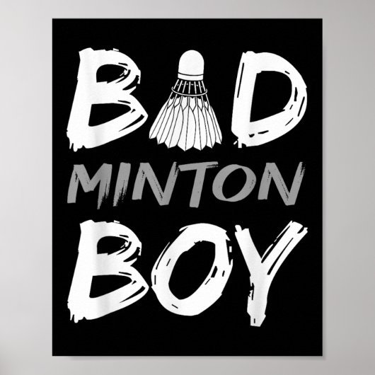 Badminton Jongen - Badminton Liefhebber Bad Minton Poster (Voorkant)