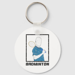 Badminton Jongen Racket Sport Man Slagen Sleutelhanger