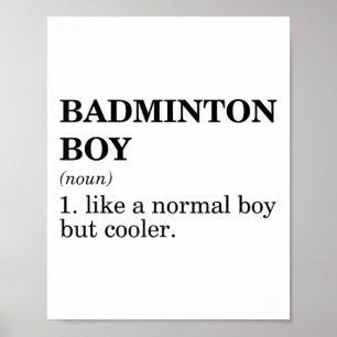 Badminton Jongen Zelfstandig Naamwoord Definitie S Poster