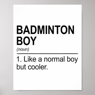 Badminton Jongen Zelfstandig Naamwoord Definitie S Poster