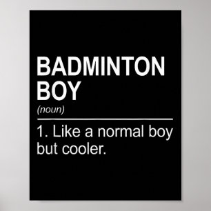 Badminton Jongen Zelfstandig Naamwoord Shuttle Bad Poster