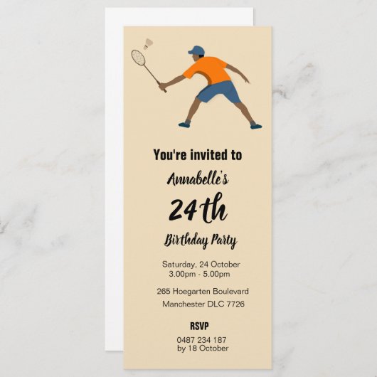 Badminton Kaart (Voorkant / Achterkant)