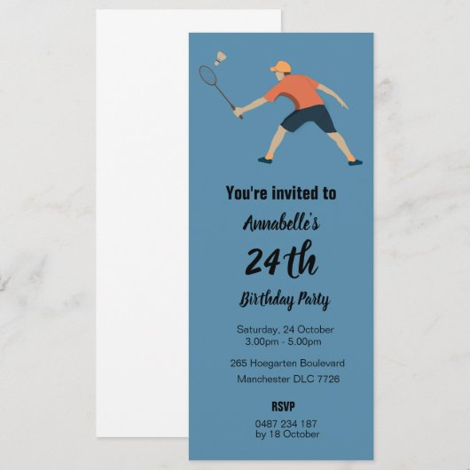 Badminton Kaart (Voorkant / Achterkant)