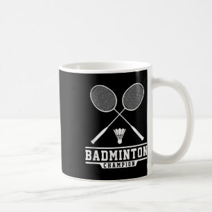 Badminton Kampioen Badminton Speler Shuttle Sporte Koffiemok