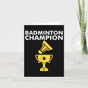 Badminton Kampioen Birdie Kaart