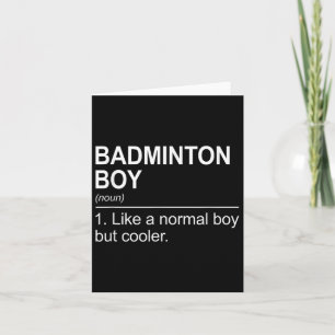 Badminton Kampioen Birdie Kleding Kaart