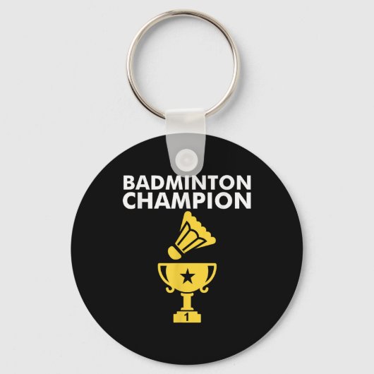 Badminton Kampioen Birdie Kleding Sleutelhanger (Voorkant)