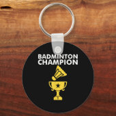 Badminton Kampioen Birdie Kleding Sleutelhanger (Voorkant)