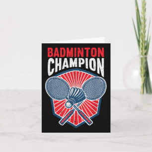 Badminton kampioen Funny Badminton Kaart