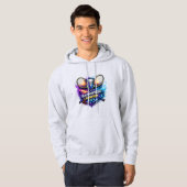 Badminton Kampioen Grafische Pullover Hoodie voor  (Voorkant volledig)