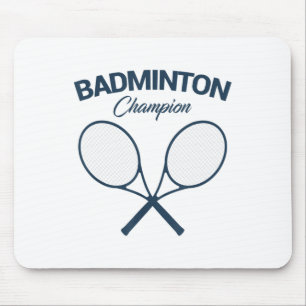 Badminton Kampioen I Racket I Shuttle I Badminton  Muismat