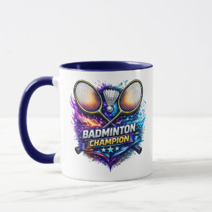 Badminton Kampioen Kleurrijke Combo Koffiemok Mok