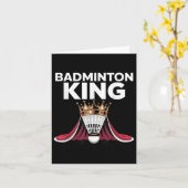 Badminton kampioen majestueuze shuttle voor echte kaart (Gele Bloem)