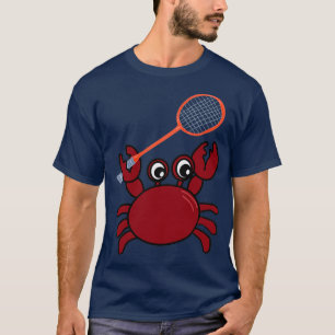Badminton Kawaiii krab T T-shirt