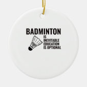 badminton keramisch ornament (Voorkant)