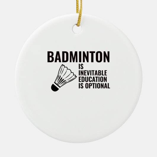 badminton keramisch ornament (Voorkant)
