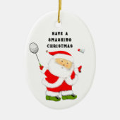Badminton Kerst Collectie Keramisch Ornament (Voorkant)