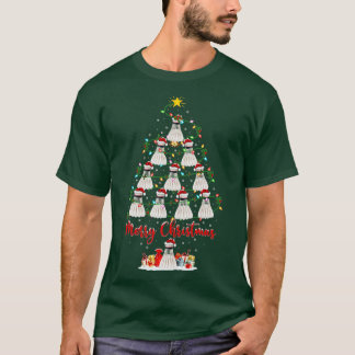 Badminton-kerstboom Lights Funny Badminton Xm T-shirt