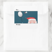 Badminton kerstcadeaulabels vierkante sticker (Tas)