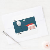 Badminton kerstcadeaulabels vierkante sticker (Envelop)