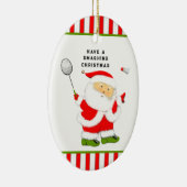 Badminton kerstcollecteerbare keramische versierin keramisch ornament (Rechts)