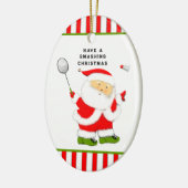 Badminton kerstcollecteerbare keramische versierin keramisch ornament (Links)